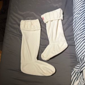 White Hunter tall boot socks. Great condition.